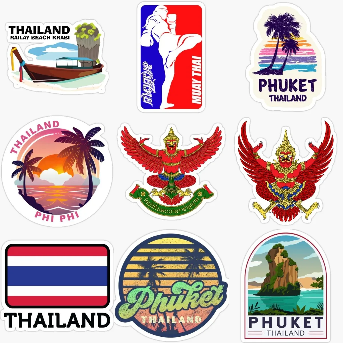 Car Accessories Thailand - T Thailand Flag Landscape Emblem Creative