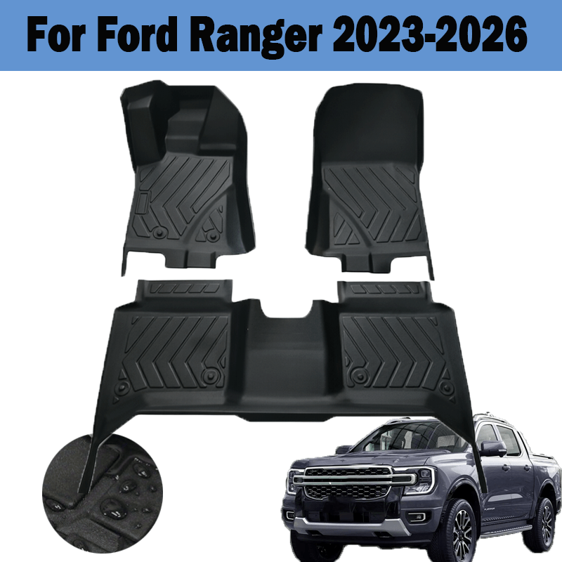 Car Floor Mat Rubber - For Ford Ranger 2023-2026 Floor Mats