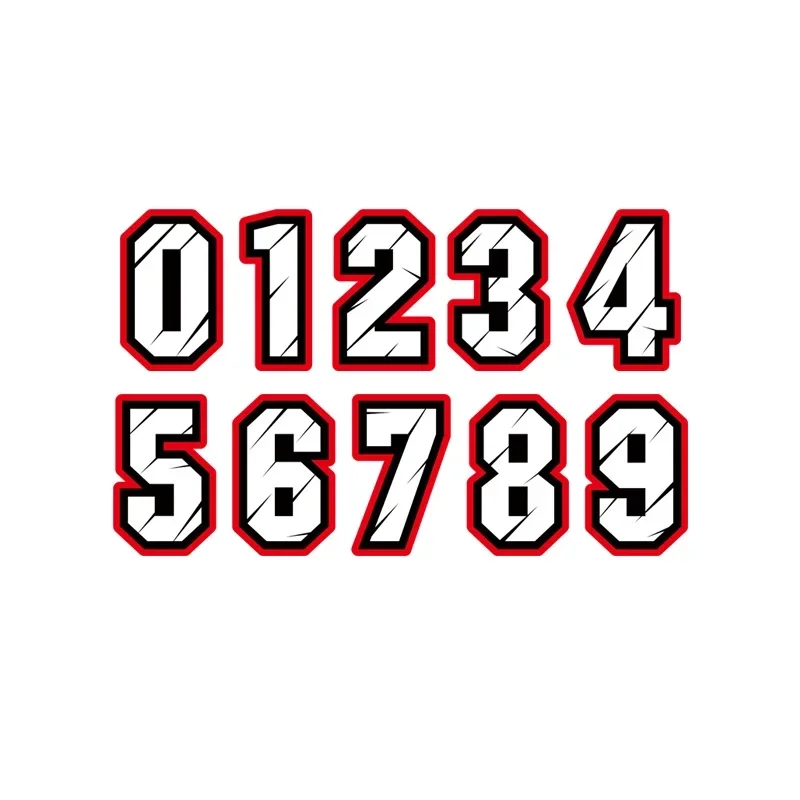 Car Accessories Racing - Car Sticker Racing Number 1 2