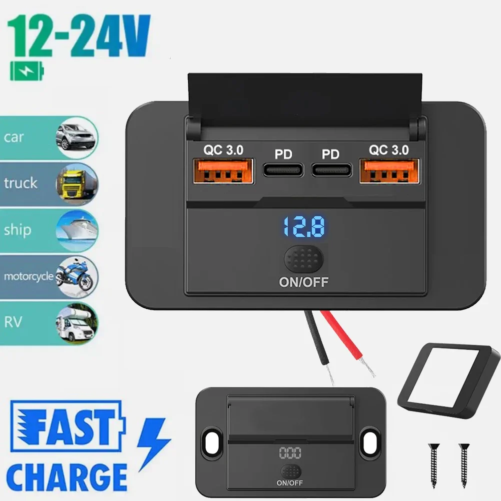 Car Accessories Thailand - Car Charger Socket Adapter with Switch,