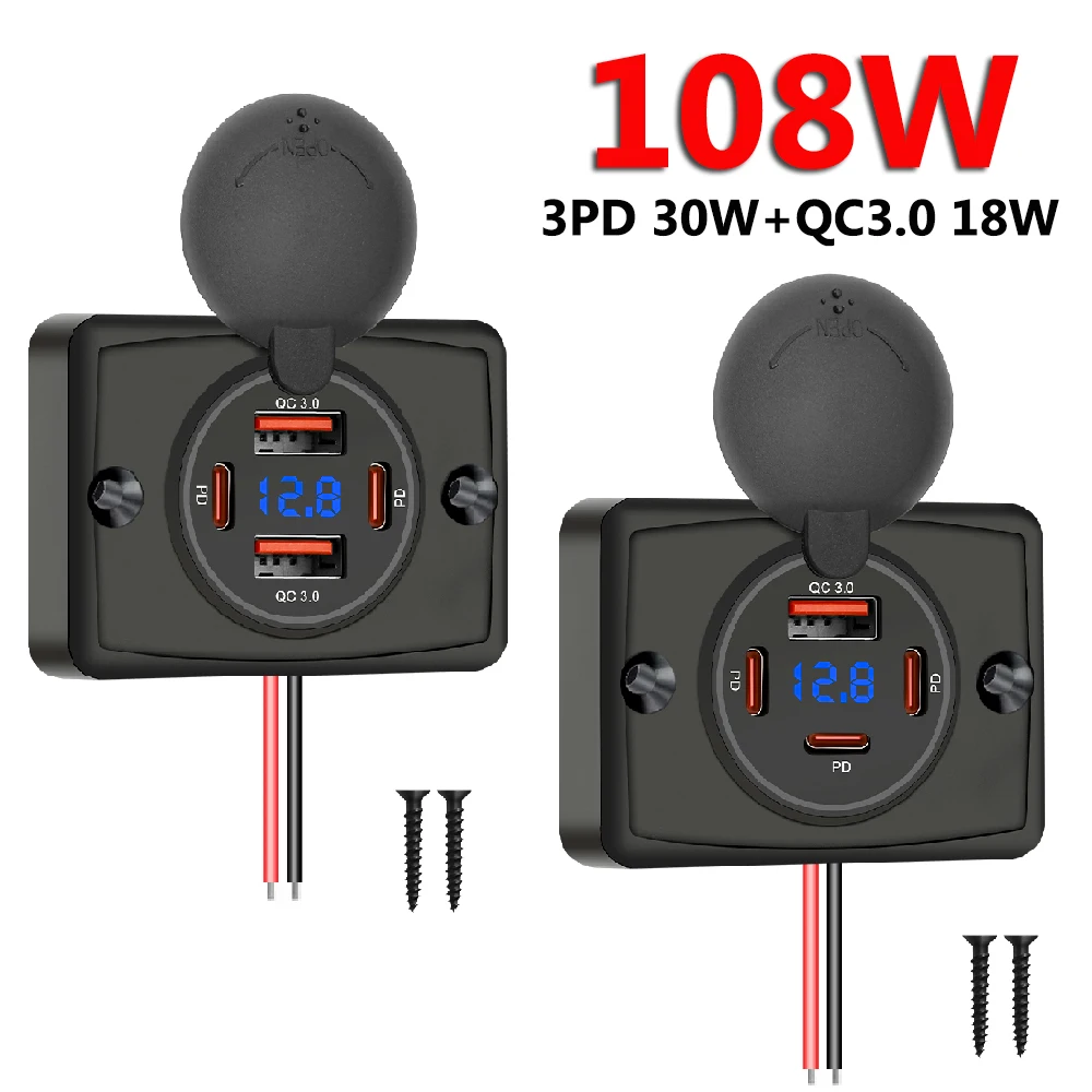 Car Accessories Thailand - 108W Car Charger Socket 12V/24V Waterproof
