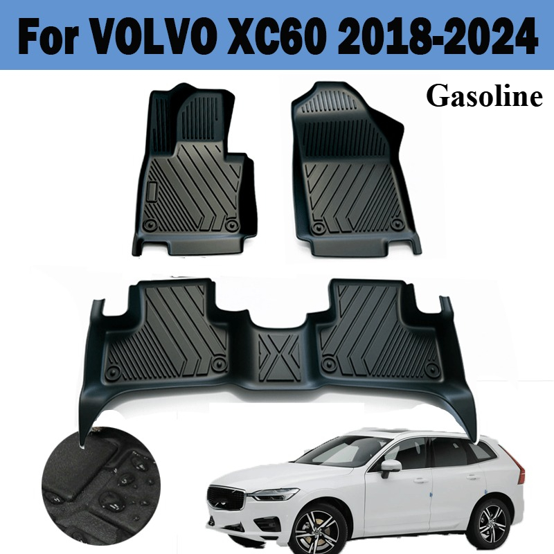 Car Floor Mat Rubber - For VOLVO XC60 Gasoline 2018-2024 Floor