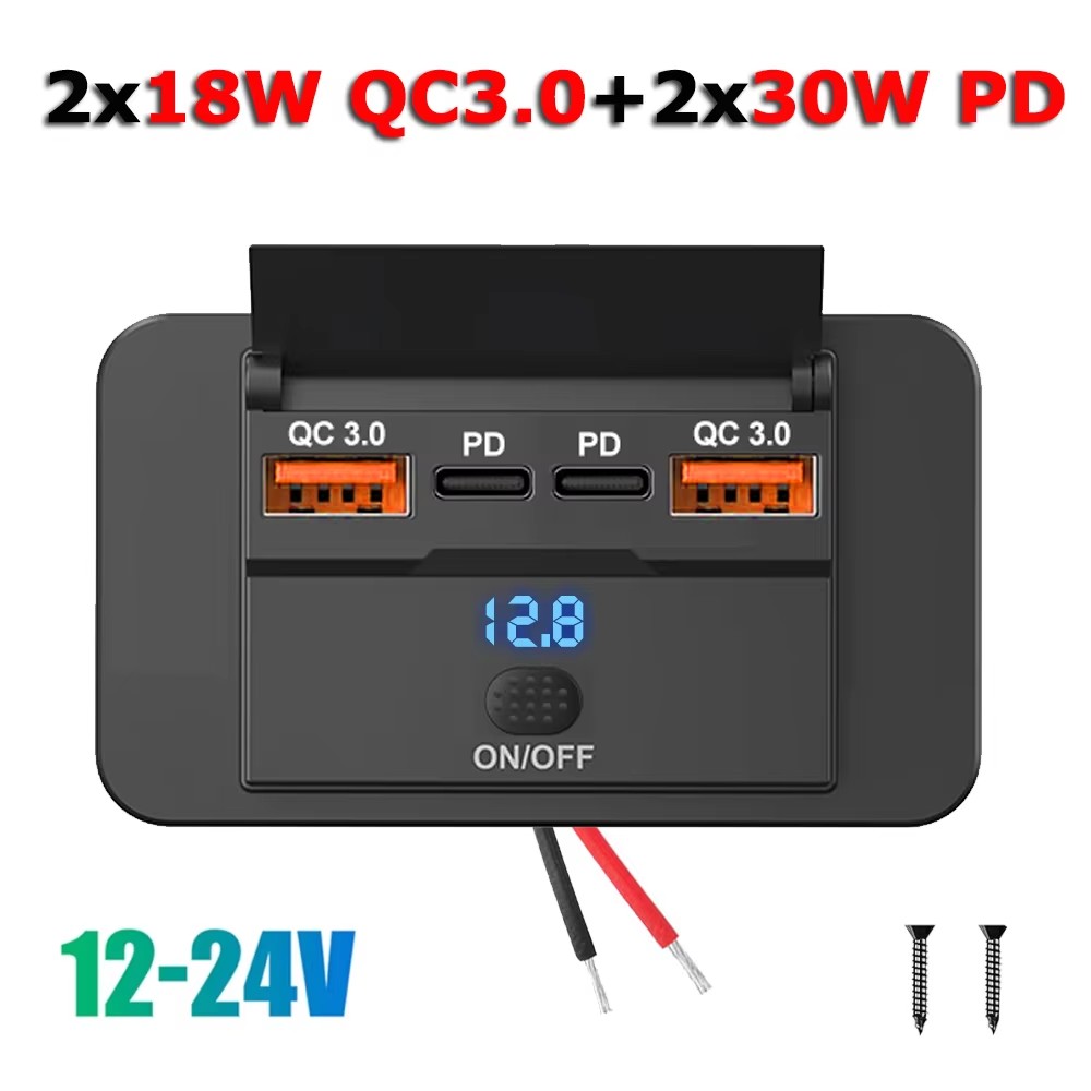96W Dual PD Dual QC3.0 Type C  - đánh giá và giá Car Accessories Thailand