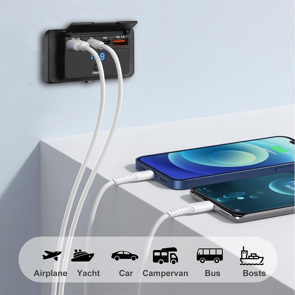 96W Dual PD Dual QC3.0 Type C  - đánh giá và giá Car Accessories Thailand