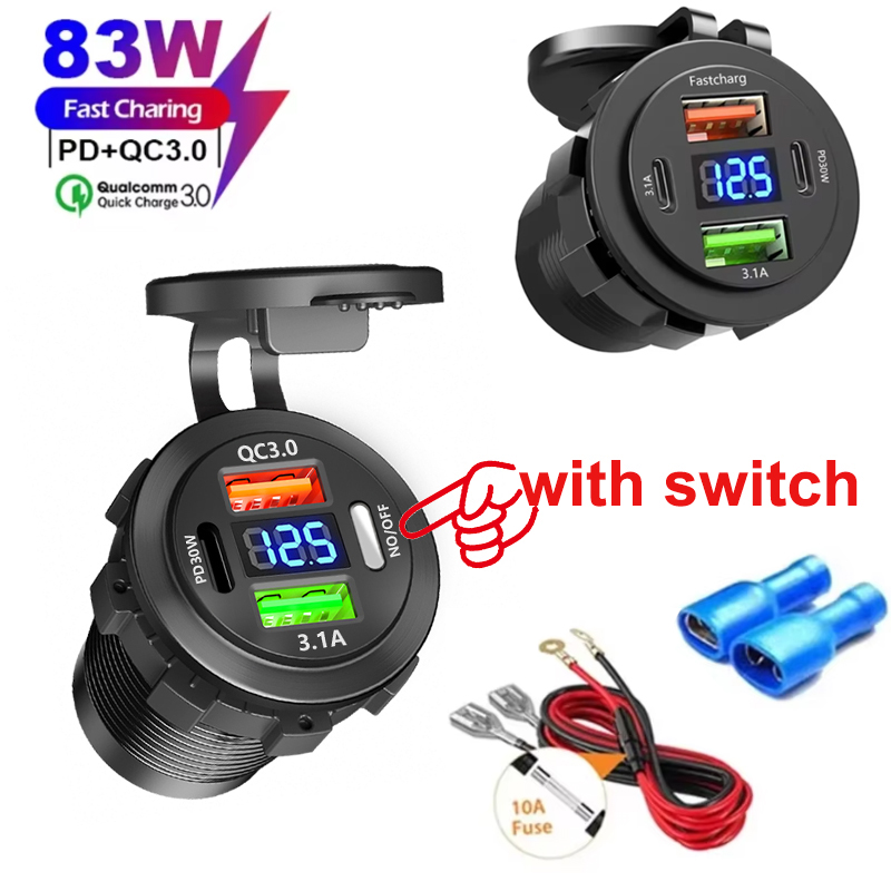 QC 3.0 PD30W Dual USB Fast Car - đánh giá và giá Car Accessories Thailand