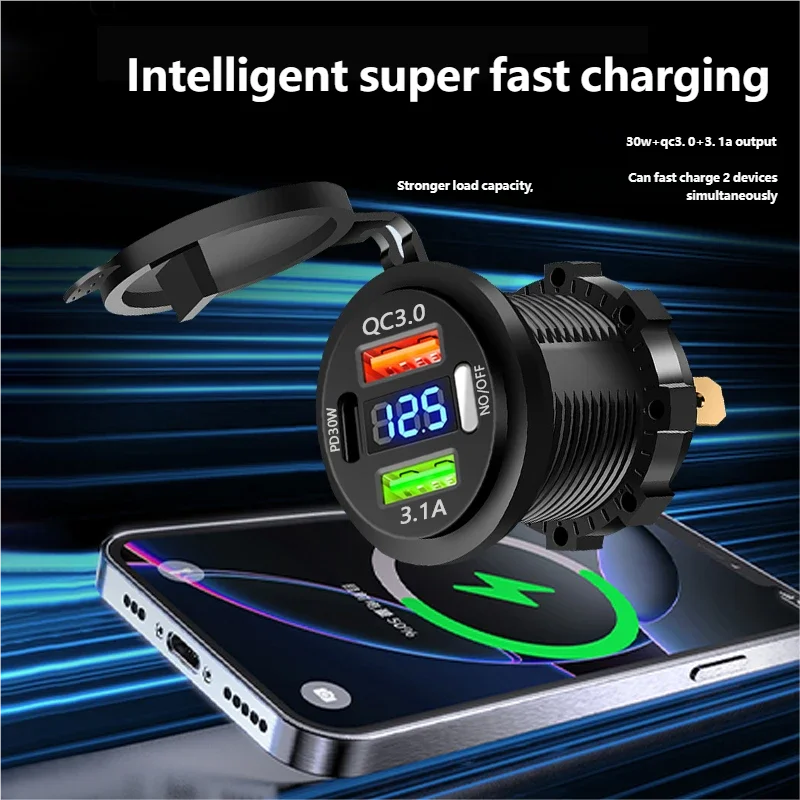 QC 3.0 PD30W Dual USB Fast Car - đánh giá và giá Car Accessories Thailand