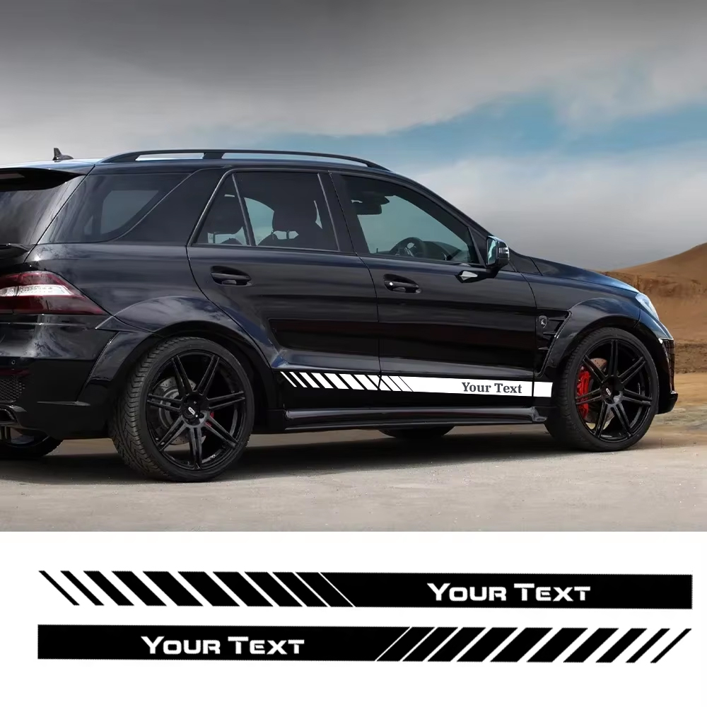 Custom Text Car Side Door Stri - đánh giá và giá Car Accessories Racing