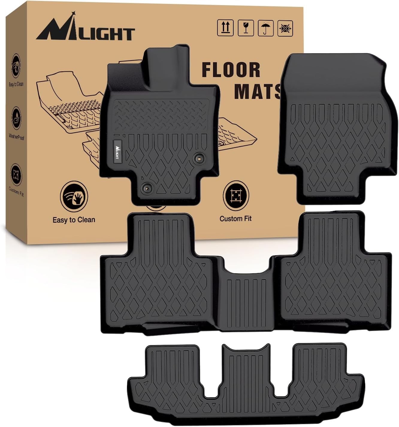 Nilight Custom Fit TPE Floor M - đánh giá và giá Car Floor Mat Rubber