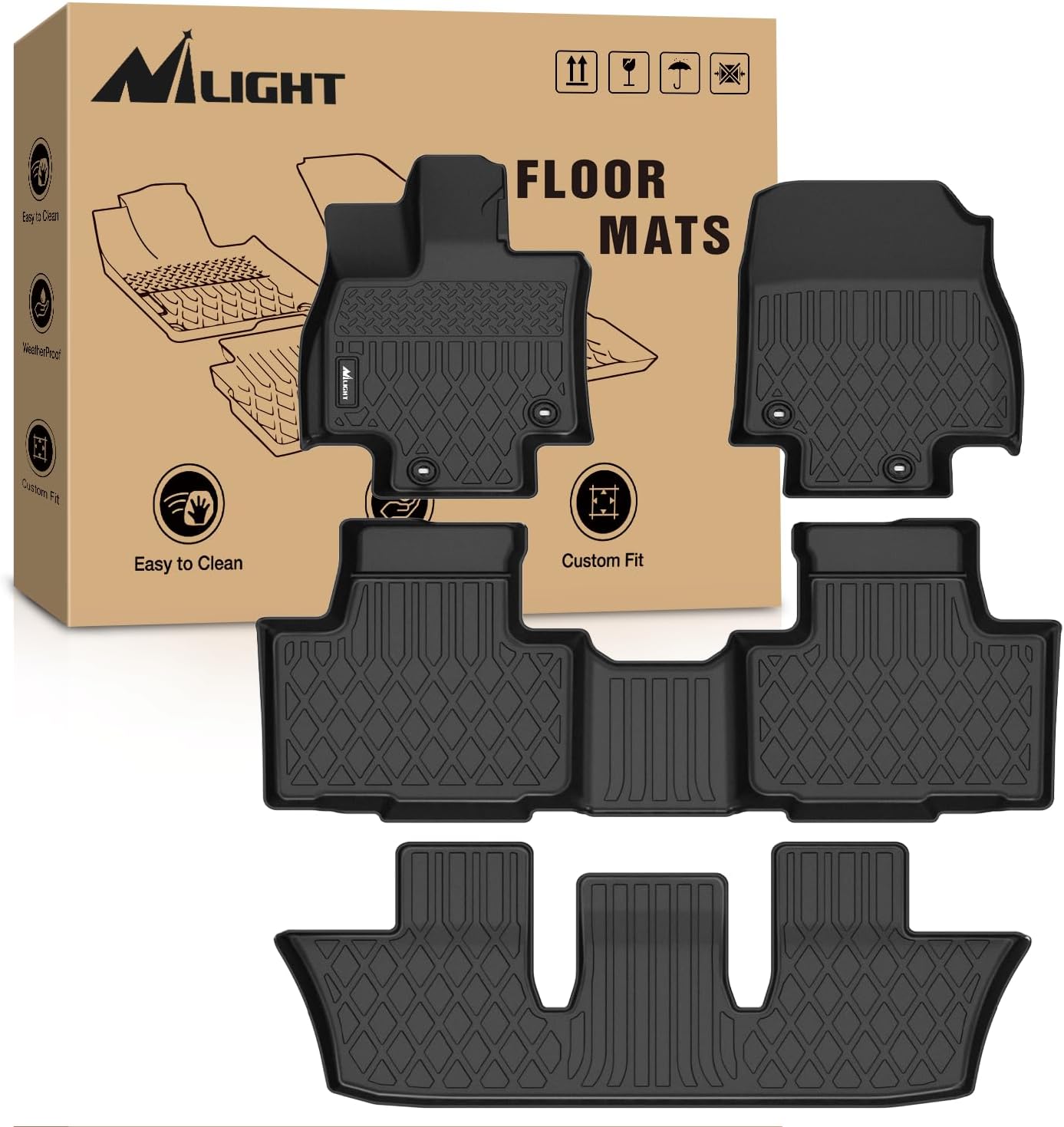 Nilight Custom Fit TPE Floor M - đánh giá và giá Car Floor Mat Rubber