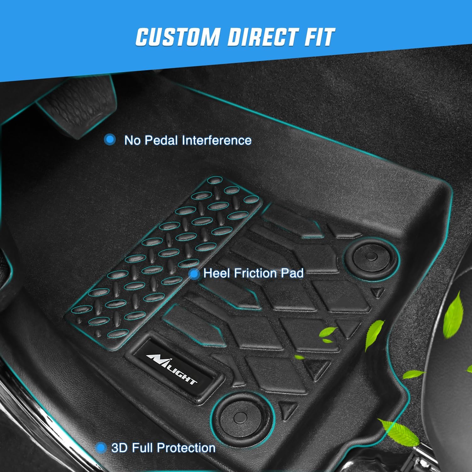 Nilight Custom Fit TPE Floor M - đánh giá và giá Car Floor Mat Rubber