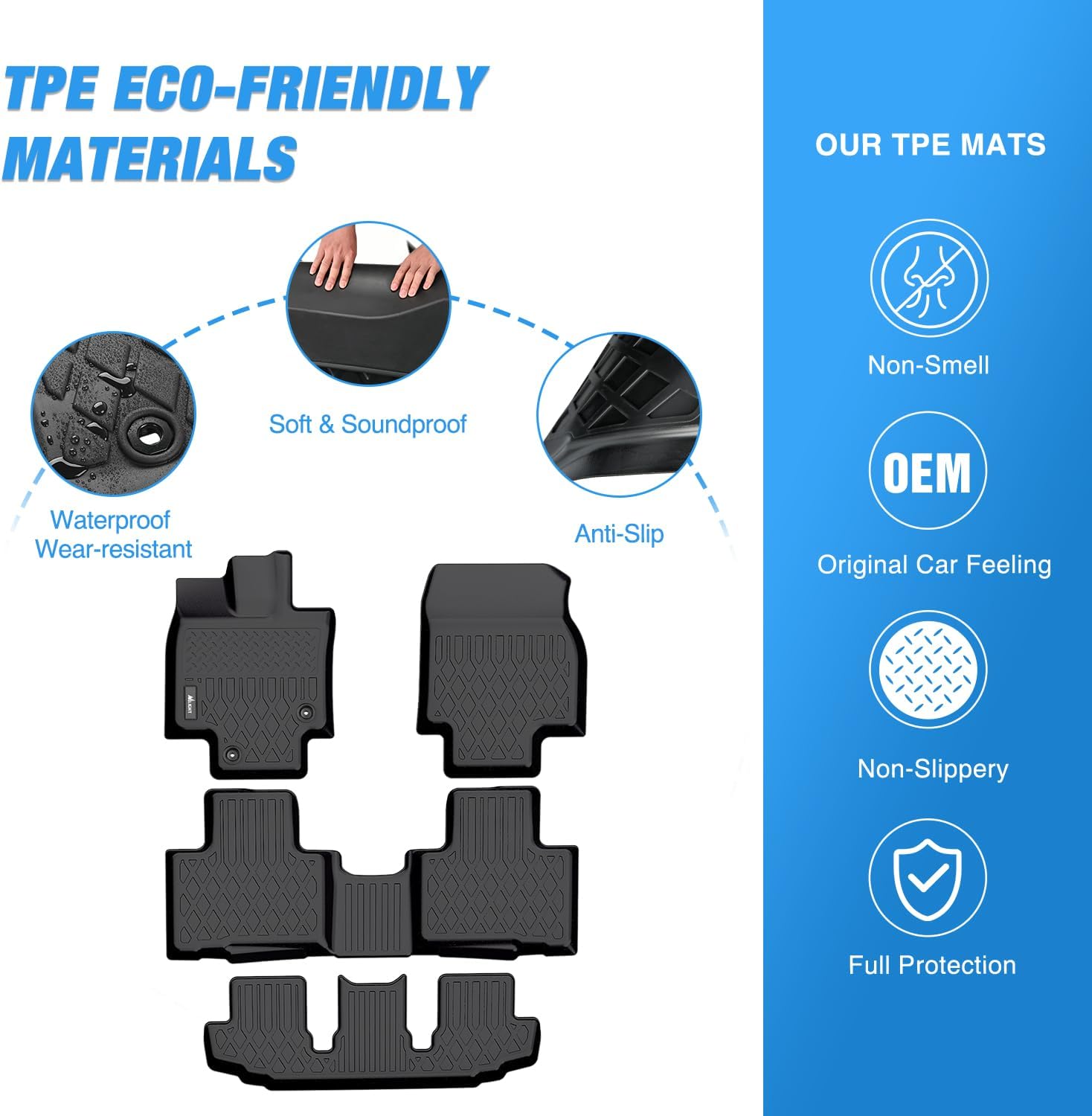 Nilight Custom Fit TPE Floor M - đánh giá và giá Car Floor Mat Rubber