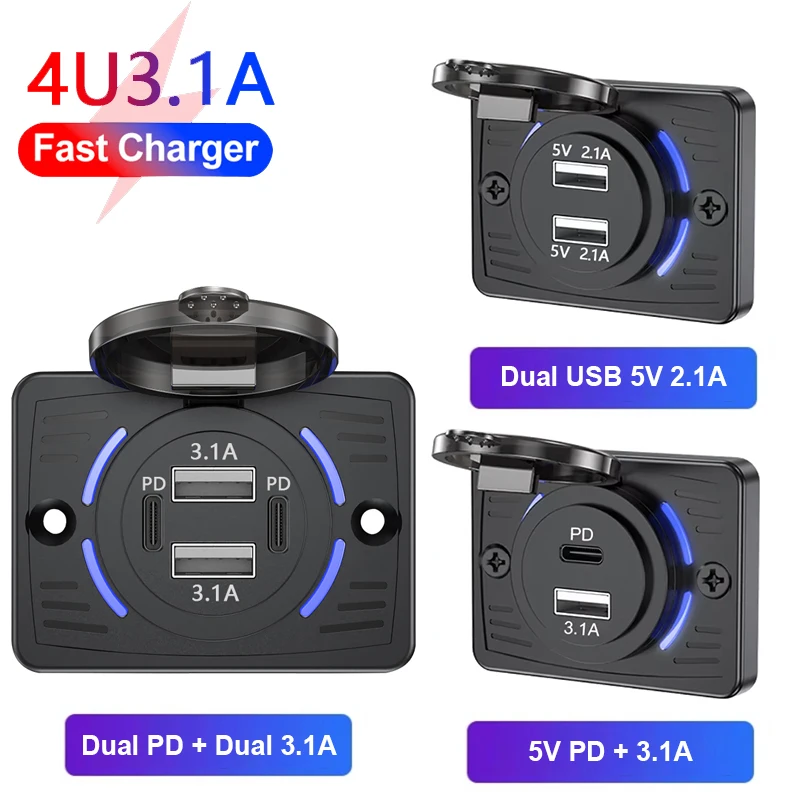 12V-24V Dual USB QC3.0 PD 3.1A - đánh giá và giá Car Accessories Thailand