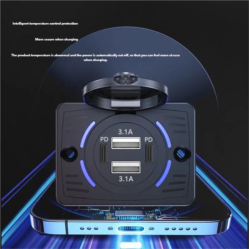 12V-24V Dual USB QC3.0 PD 3.1A - đánh giá và giá Car Accessories Thailand