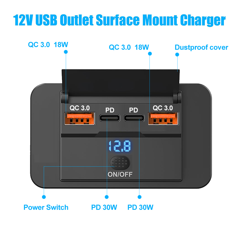 New 4 Ports Car Charger Socket - đánh giá và giá Car Accessories Thailand