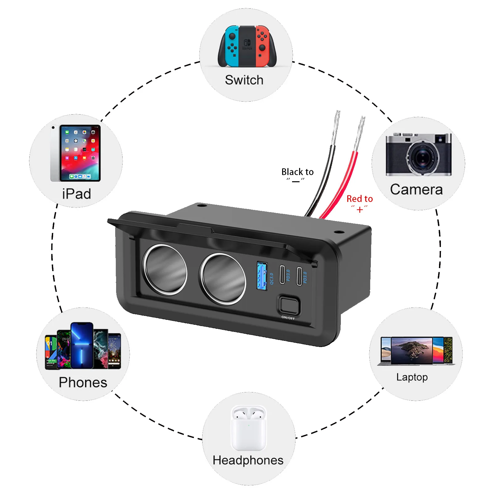 NEW 12V QC3.0 & Dual PD3.0 Car - đánh giá và giá Car Accessories Thailand