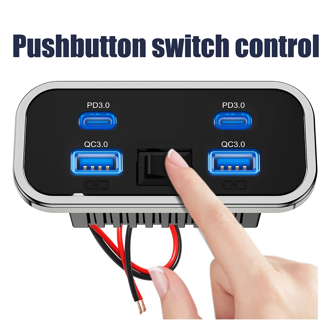 12V-24V 4 Ports Dual USB PD3.0 - đánh giá và giá Car Accessories Thailand